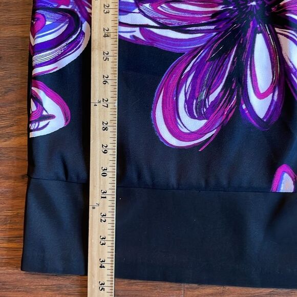 Alyx Womens Vibrant Black Purple Sleeveless Dress Sz 4 - Picture 6 of 8